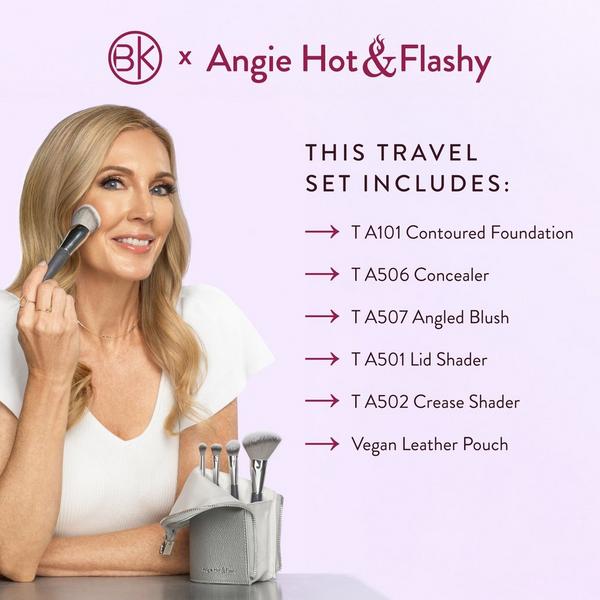BK Beauty Angie Hot & Flashy Travel Brush Set with Faux Leather Pouch #4