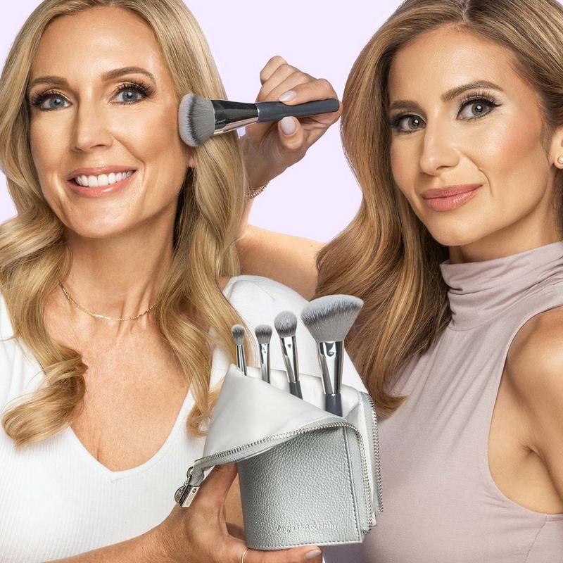 BK Beauty - Angie Hot & Flashy Travel Brush Set with Faux Leather