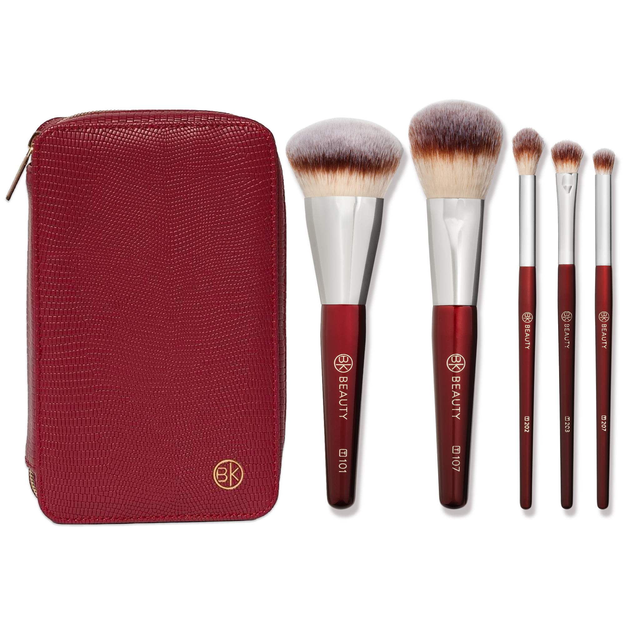 BK Beauty Travel Brush Set with Faux Leather Pouch #1