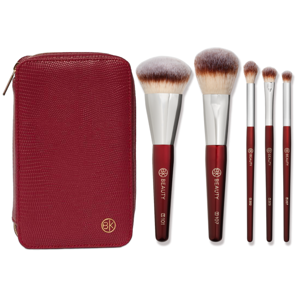 BK Beauty Travel Brush Set with Faux Leather Pouch #1