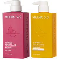 Firm + Glow Duo | Retinol + Ferulic Acid Body Cream, Vitamin C + Niacinamide Body Wash