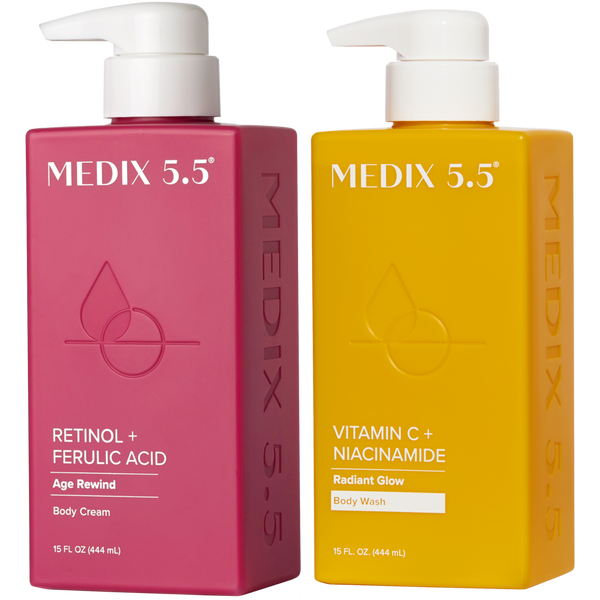 Medix 5.5 Firm + Glow Duo | Retinol + Ferulic Acid Body Cream, Vitamin C + Niacinamide Body Wash #1