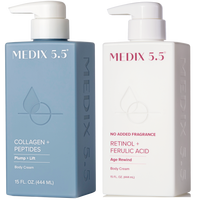 Plump + Firm Duo | Collagen Body Cream, Fragrance Free Retinol + Ferulic Acid Body Cream