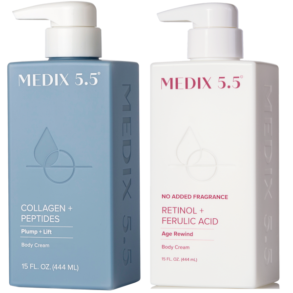 Medix 5.5 Plump + Firm Duo | Collagen Body Cream, Fragrance Free Retinol + Ferulic Acid Body Cream #1
