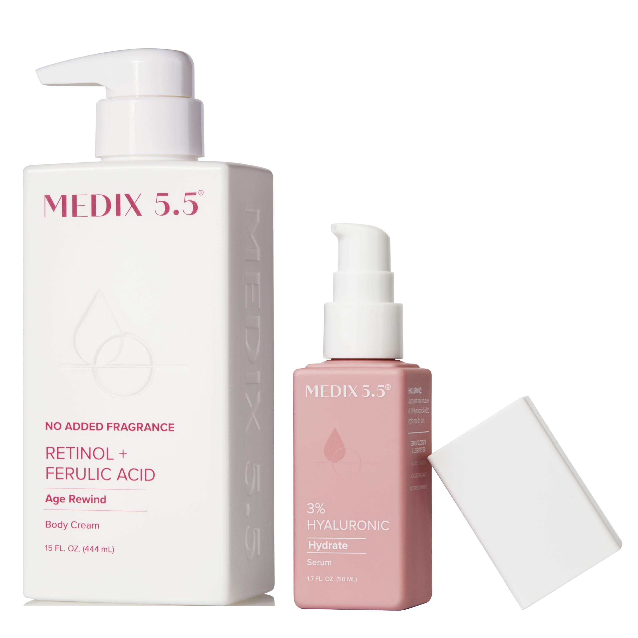 Medix 5.5 Refine + Hydrate Duo | Fragrance Free Retinol Body Cream, 3% Hyaluronic Acid Serum #1