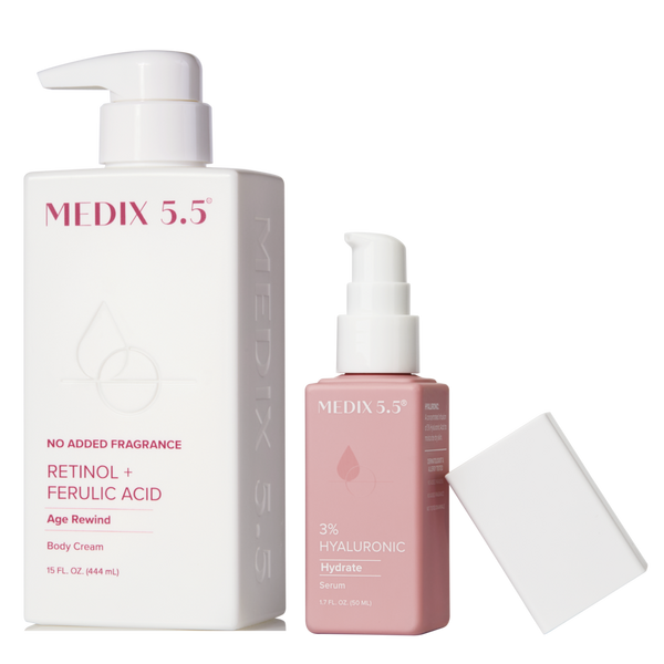 Medix 5.5 Refine + Hydrate Duo | Fragrance Free Retinol Body Cream, 3% Hyaluronic Acid Serum #1
