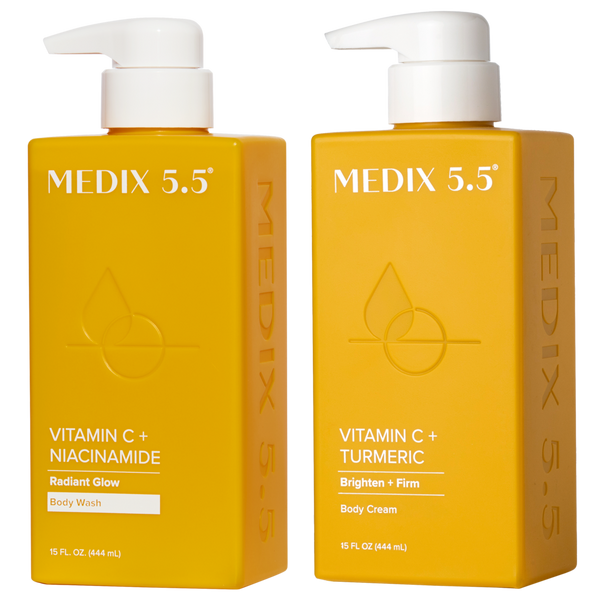 Medix 5.5 Revive + Glow Duo | Vitamin C + Niacinamide Body Wash, Vitamin C + Turmeric Body Cream #1
