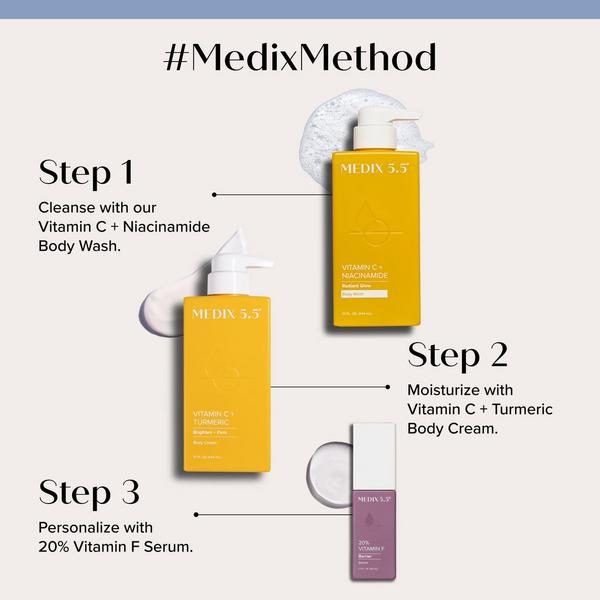 Medix 5.5 Revive + Glow Duo | Vitamin C + Niacinamide Body Wash, Vitamin C + Turmeric Body Cream #8