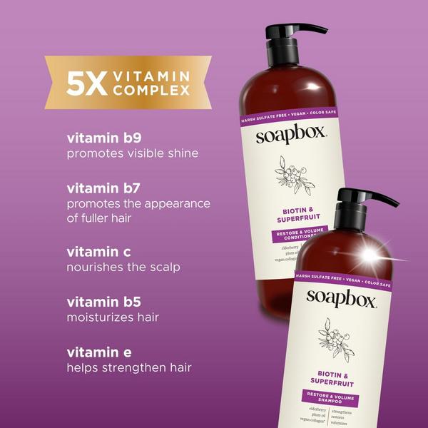 Soapbox Biotin & Superfruit Volumizing Shampoo #3