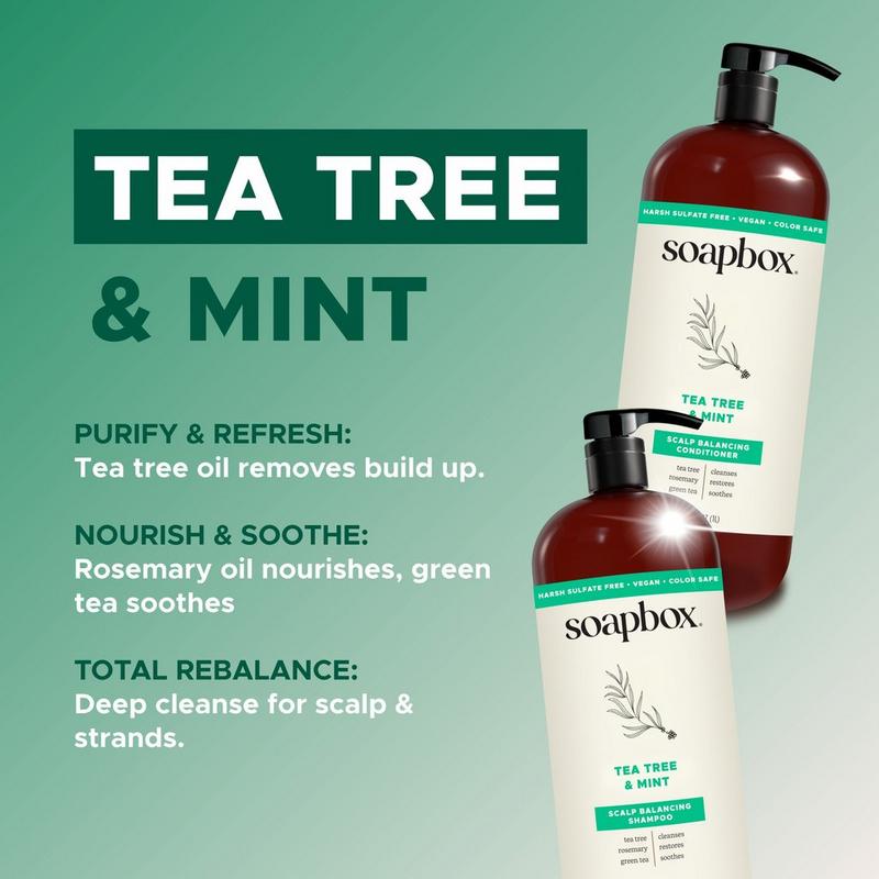 Soapbox - 33.8 oz Tea Tree & Mint Scalp Balancing Shampoo | Ulta