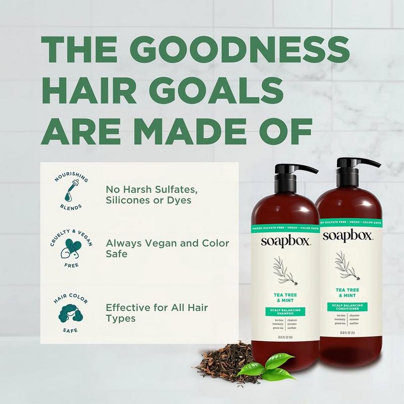 Soapbox - 33.8 oz Tea Tree & Mint Scalp Balancing Shampoo | Ulta