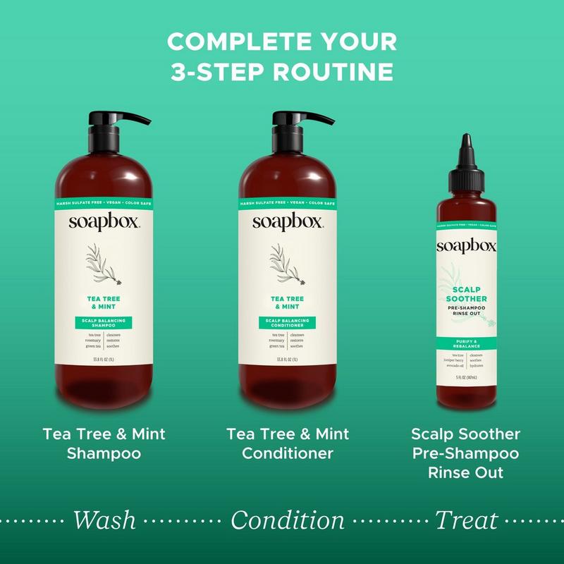 Soapbox - 33.8 oz Tea Tree & Mint Scalp Balancing Shampoo | Ulta