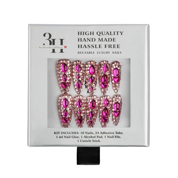 3H Nails Diamond Diva Handmade Press-On Nails #1