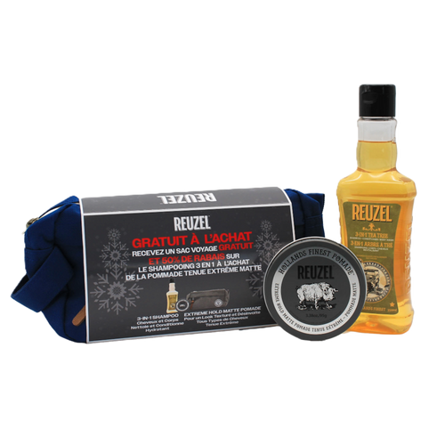REUZEL - 64.45 Holiday Weekender Gift Set - Extreme Hold Pomade