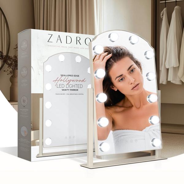 Zadro Scalloped Edge Hollywood LED Vanity Mirror #8