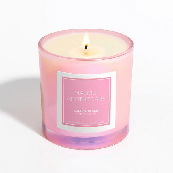 Malibu Apothecary Iridescent Pink Candle #1