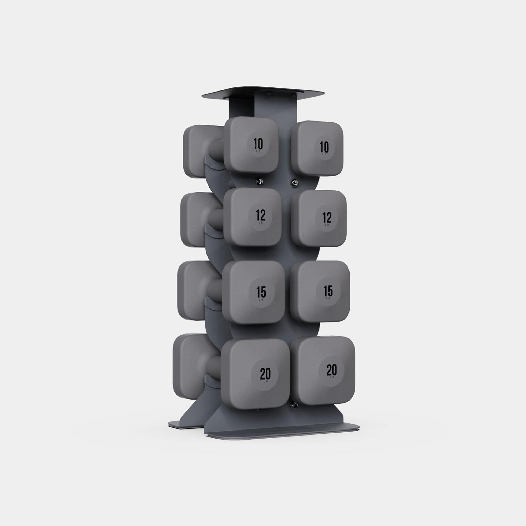 WeGym SafeGrip Dumbbells Upper Set with Dark Rack #1