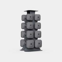 SafeGrip Dumbbells Upper Set with Dark Rack