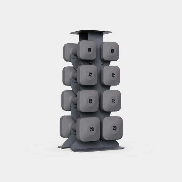 WeGym SafeGrip Dumbbells Upper Set with Dark Rack #1