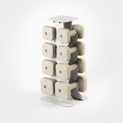 WeGym SafeGrip Dumbbells Upper Set with Light Rack