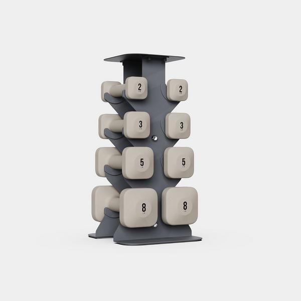 WeGym SafeGrip Dumbbells Lower Set with Dark Rack #1