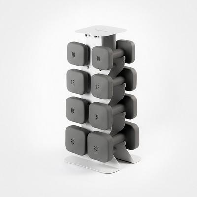 WeGym SafeGrip Dumbbells Upper Set with Light Rack