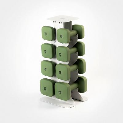 WeGym SafeGrip Dumbbells Upper Set with Light Rack