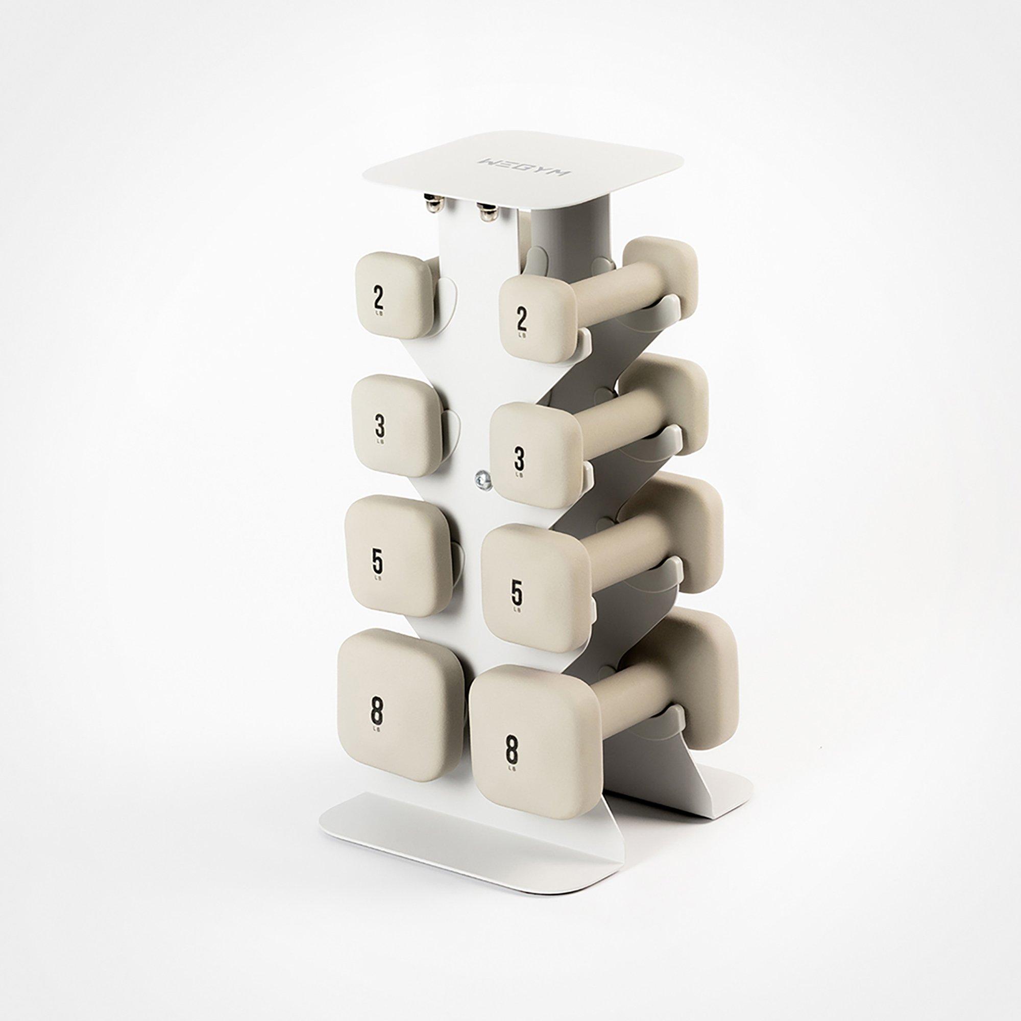 WeGym SafeGrip Dumbbells Lower Set with Light Rack #1