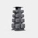 Slate SafeGrip Dumbbells Lower Set with Dark Rack 
