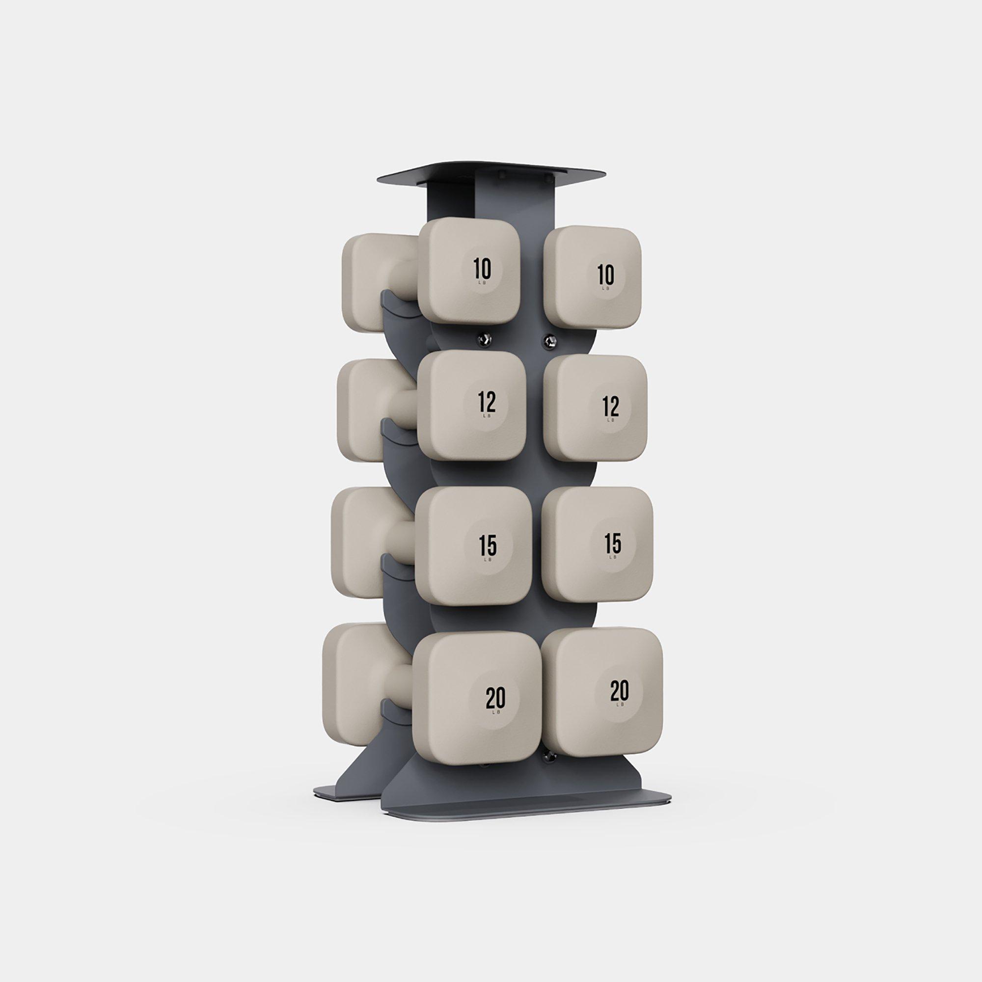 WeGym SafeGrip Dumbbells Upper Set with Dark Rack #1