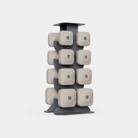 SafeGrip Dumbbells Upper Set with Dark Rack