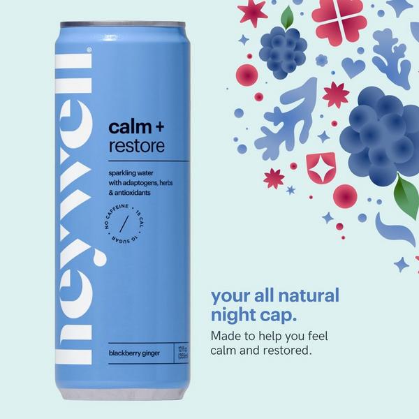 Heywell Calm + Restore Sparkling Blackberry Ginger 12-Pack #2