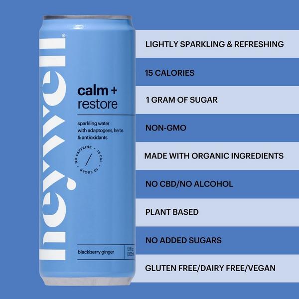 Heywell Calm + Restore Sparkling Blackberry Ginger 12-Pack #6