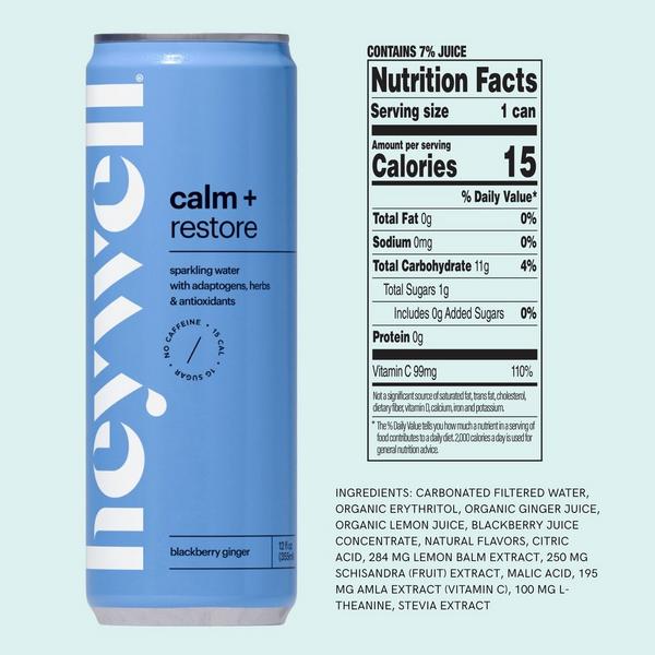 Heywell Calm + Restore Sparkling Blackberry Ginger 12-Pack #7