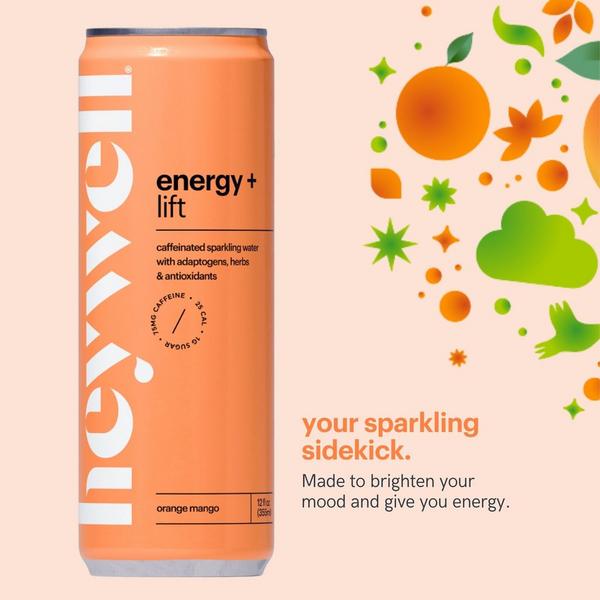 Heywell Energy + Lift Sparkling Orange Mango 12-Pack #2