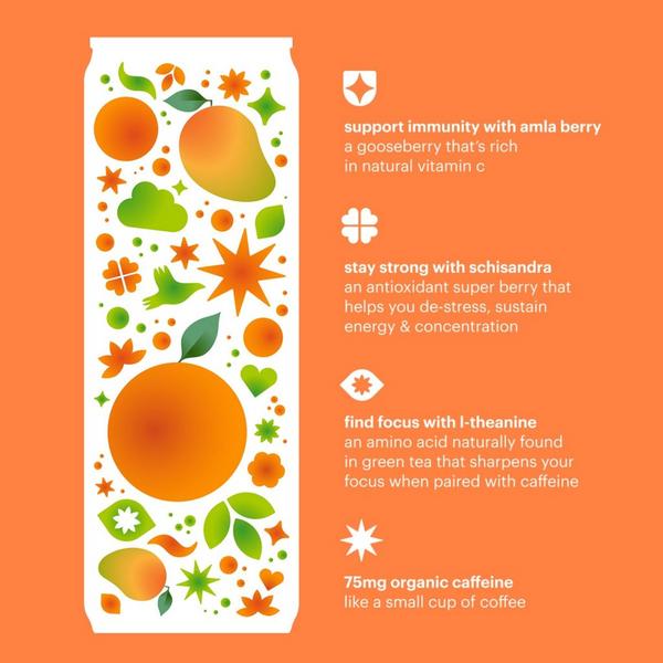 Heywell Energy + Lift Sparkling Orange Mango 12-Pack #5