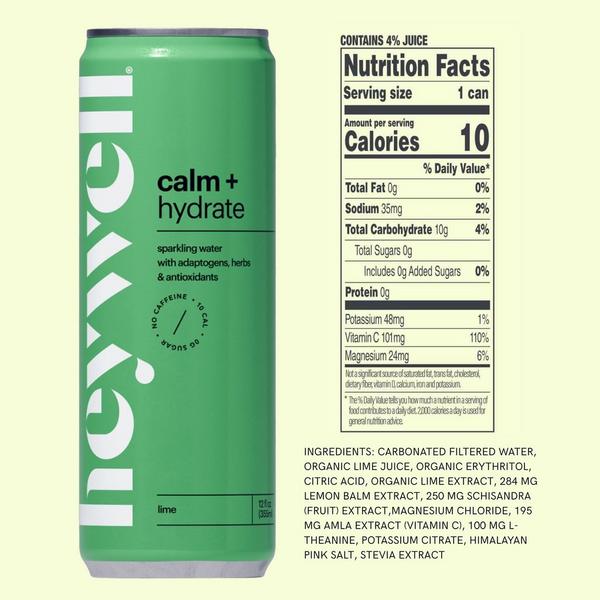 Heywell Calm + Hydrate Sparkling Lime 12-Pack #7