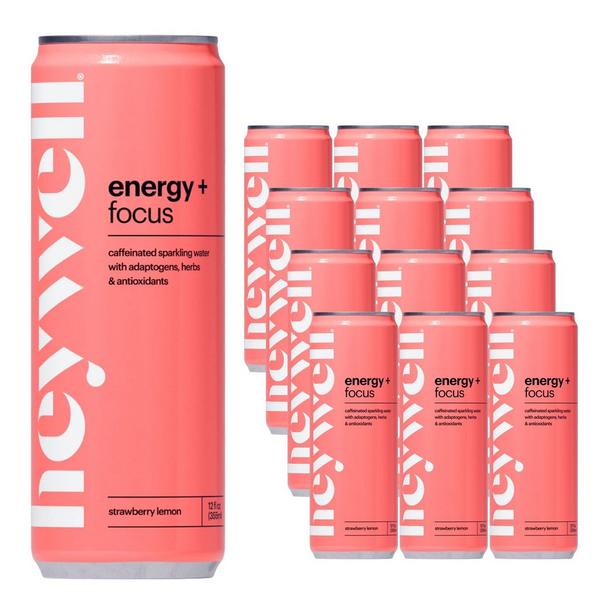 Heywell Energy + Focus Sparkling Strawberry Lemon 12-Pack #3