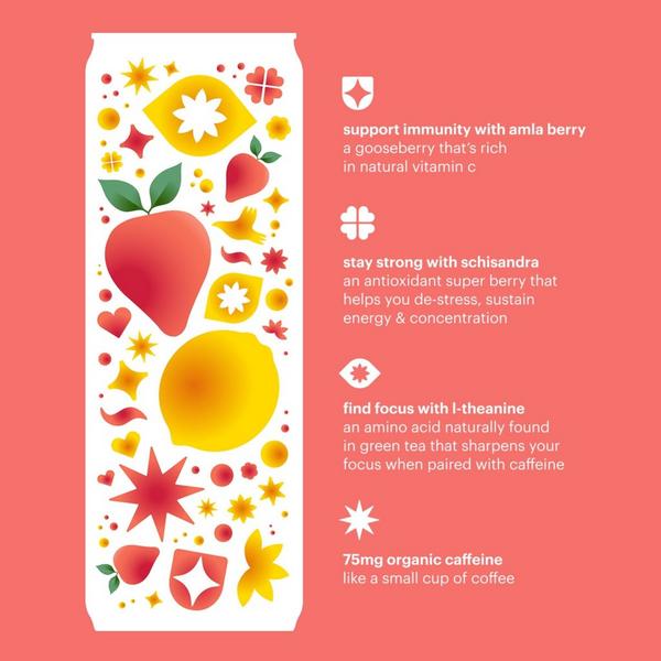 Heywell Energy + Focus Sparkling Strawberry Lemon 12-Pack #5