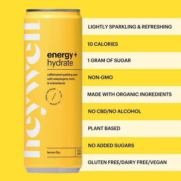 Heywell Energy + Hydrate Sparkling Lemon Fizz 12-Pack #6
