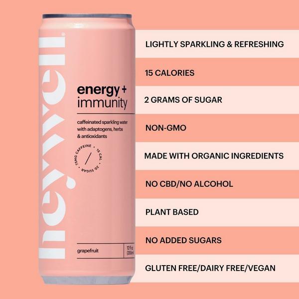 Heywell Energy + Immunity Sparkling Grapefruit 12-Pack #6
