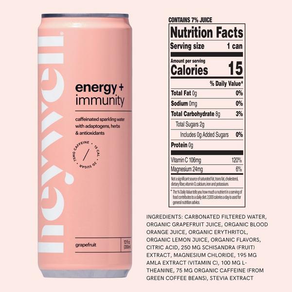 Heywell Energy + Immunity Sparkling Grapefruit 12-Pack #7