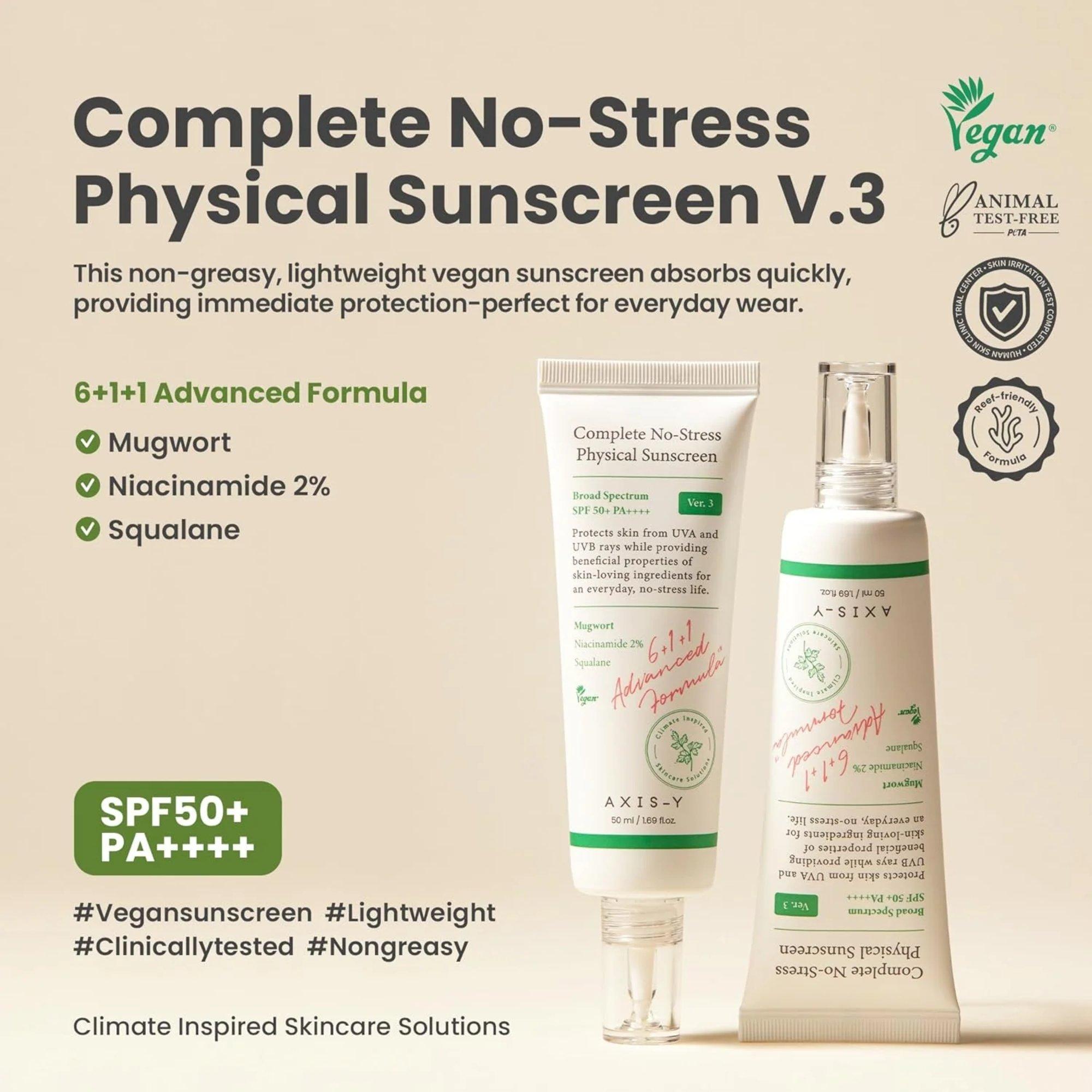 Физический солнцезащитный крем Axis-Y Complete No-Stress V.3 — фото 3