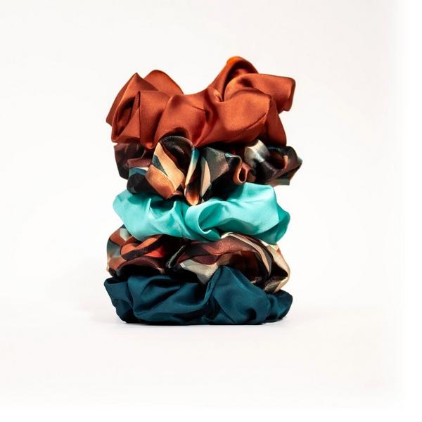 RevAir Luxe Satin Scrunchies - Cinnamon Swirl Limited Edition #5