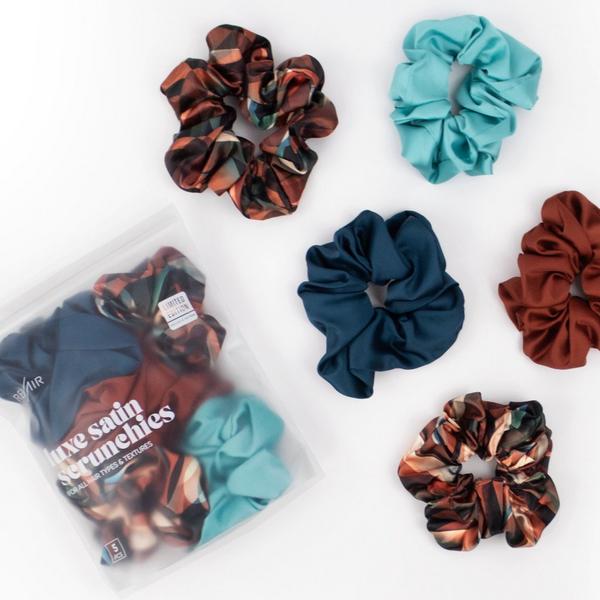 RevAir Luxe Satin Scrunchies - Cinnamon Swirl Limited Edition #7