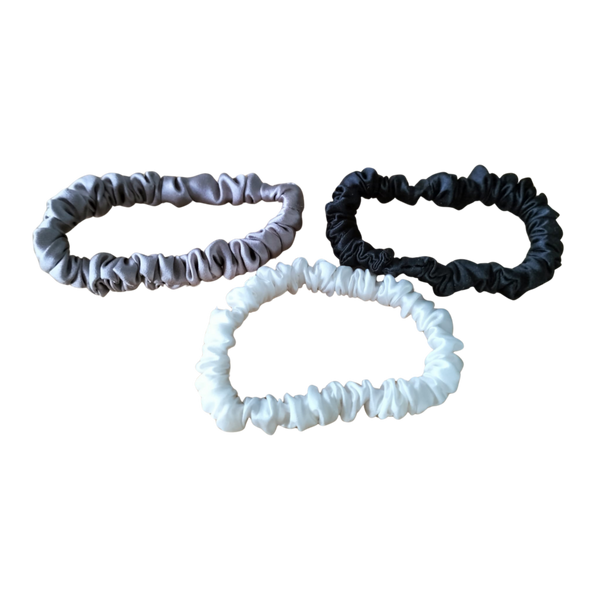 White Lotus Beauty Cruelty Free Mulberry Silk Scrunchies 3-Pack #5