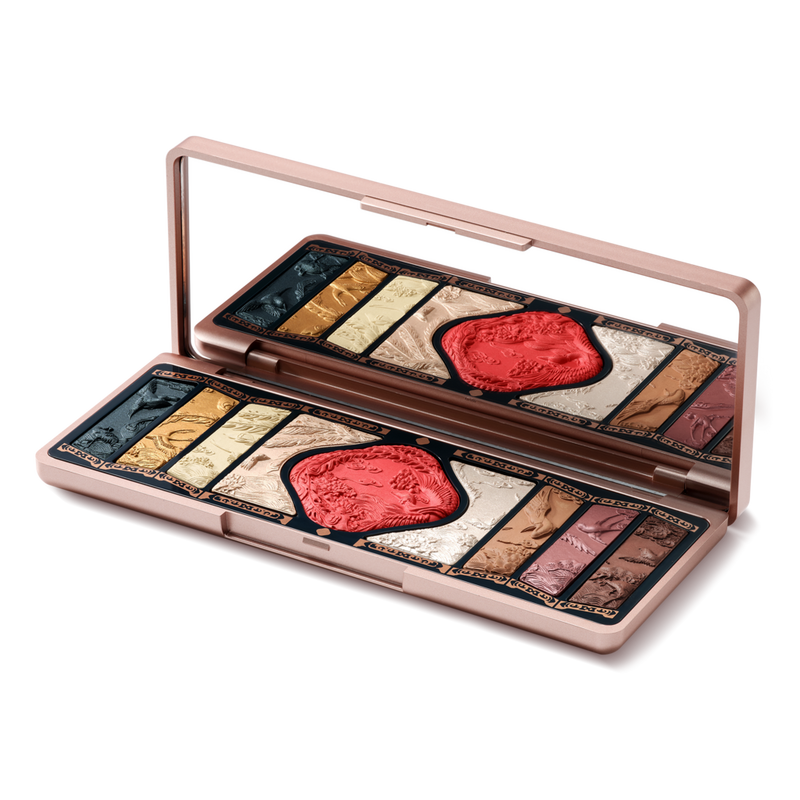 Florasis - 01 Gold Brown Floral Engraving Phoenix Makeup Palette