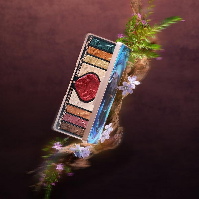 Florasis - 01 Gold Brown Floral Engraving Phoenix Makeup Palette