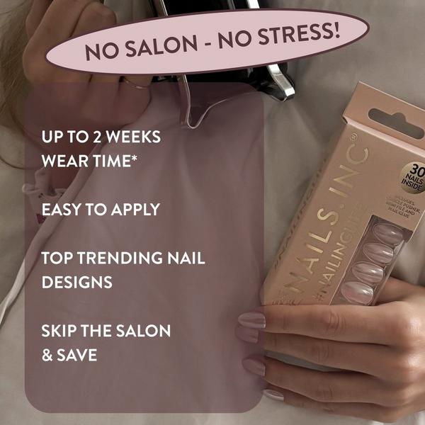 Nails Inc. NailingLife Just Like Hailey Pink Glaze Chrome Effect Press-On Nails #5