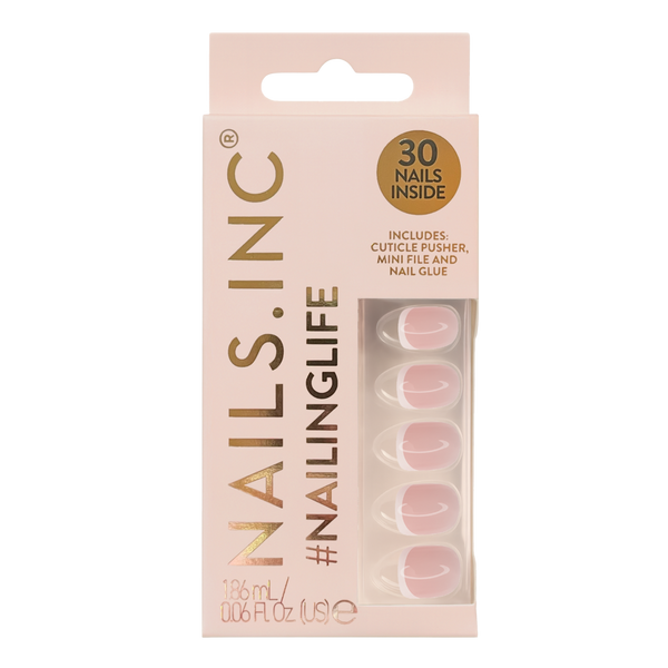 Nails Inc. NailingLife Classic Kim Classic French Tip Square-Shaped Press-On Nails #1